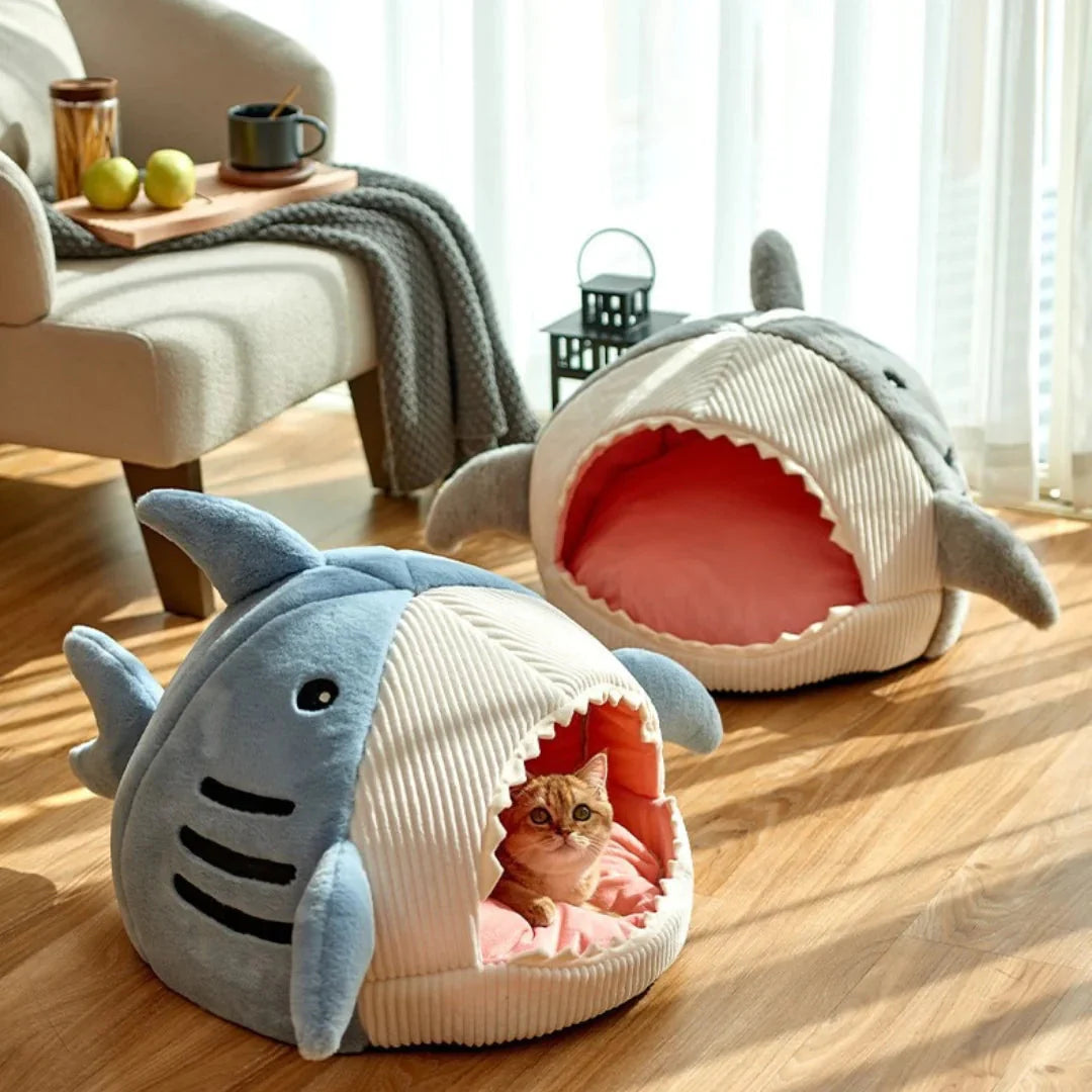 Luxury Plush Shark Pet Bed