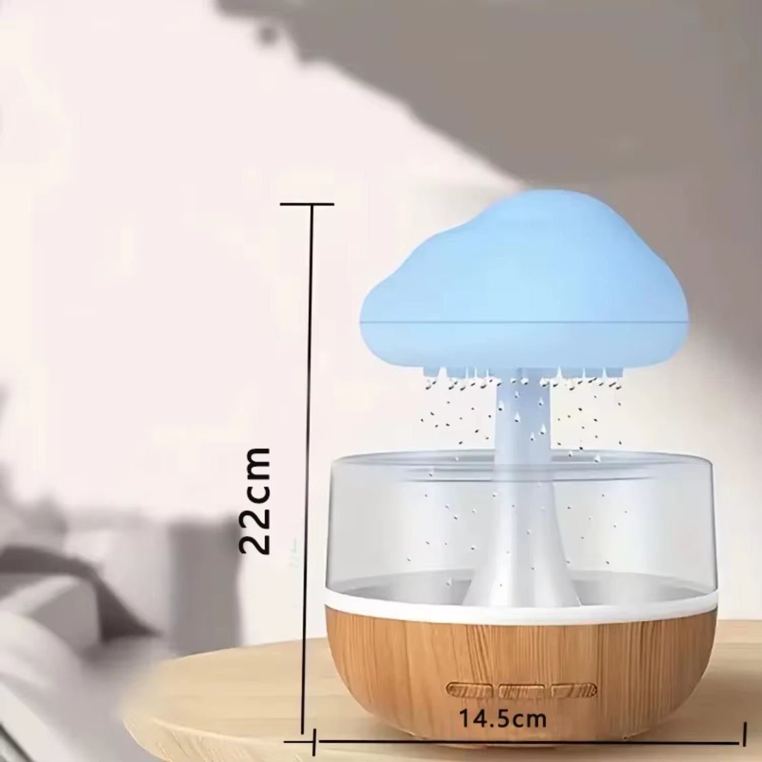 Rain Cloud Humidifier Colorful Mushroom Cloud Night Light Essential Oil Aromatherapy Machine